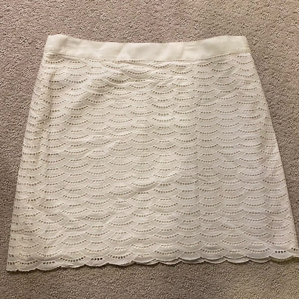 J.Crew white eyelet skirt - Picture 6 of 7